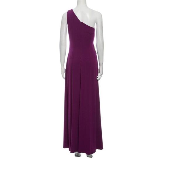 David Meister Off the Shoulder Purple Evening Gown Crystal Side Embellishment 8 - Picture 3 of 5